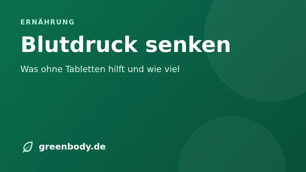 Blutdruck senken: Was ohne Tabletten hilft und wie viel