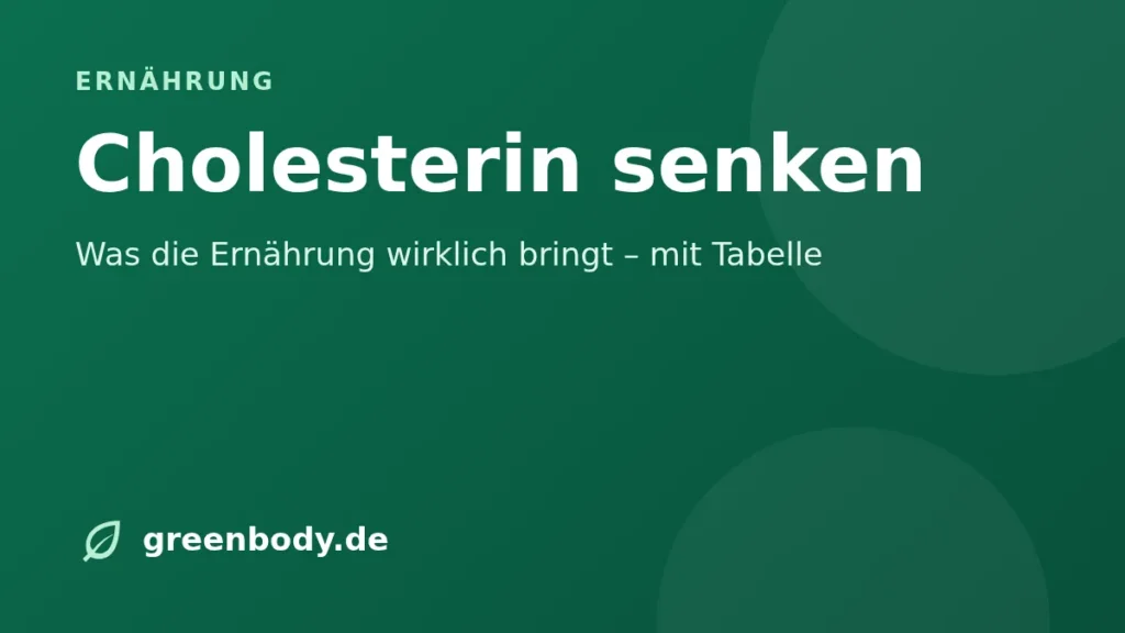 Cholesterin senken: Was die Ernährung wirklich bringt – mit Tabelle