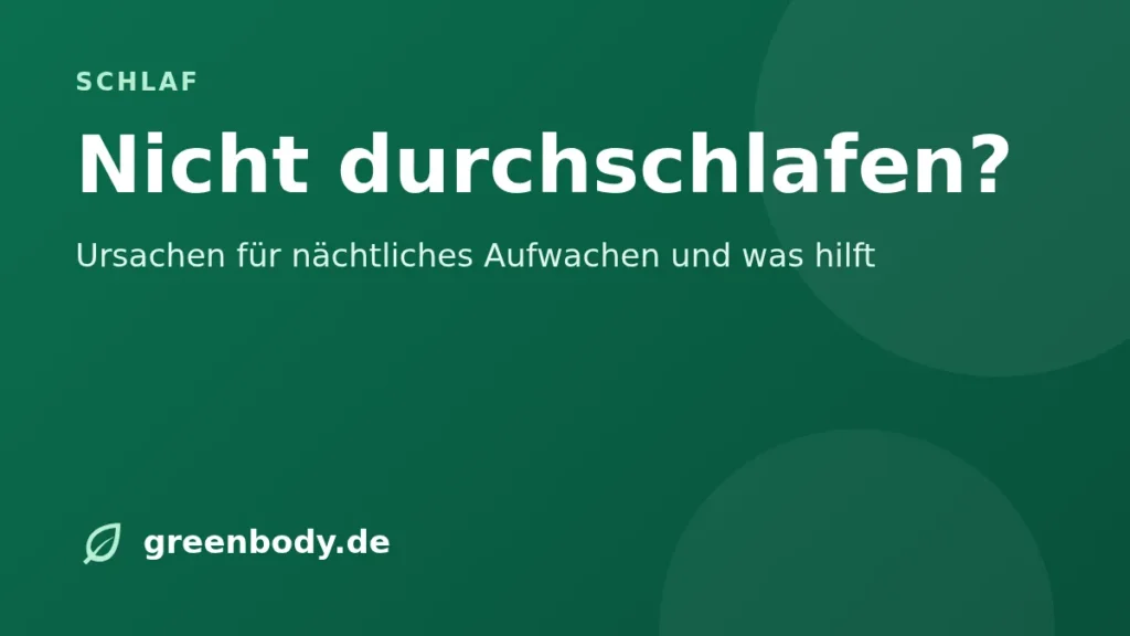 Nicht durchschlafen?: Ursachen für nächtliches Aufwachen und was hilft