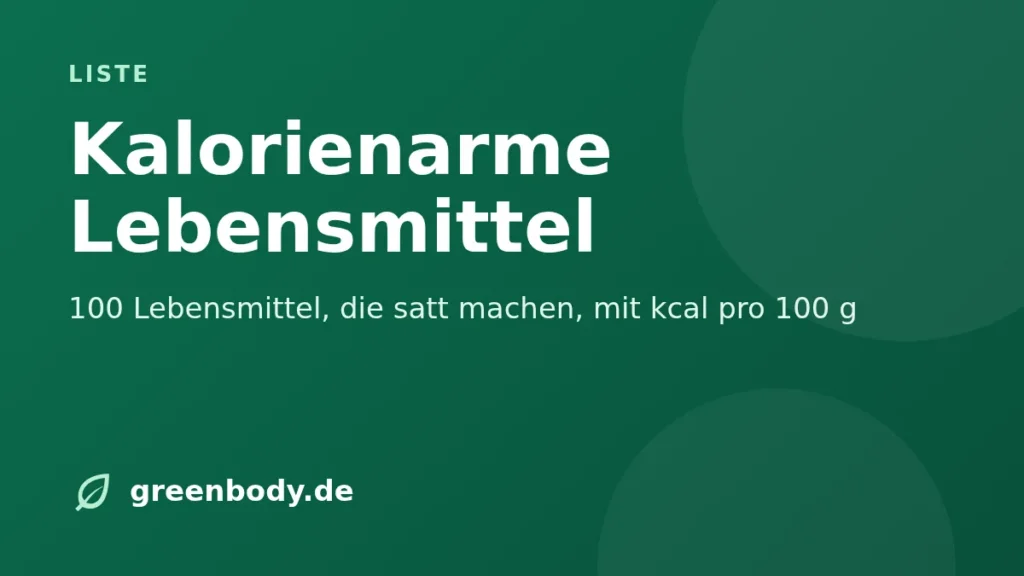 Titelbild: kalorienarme lebensmittel