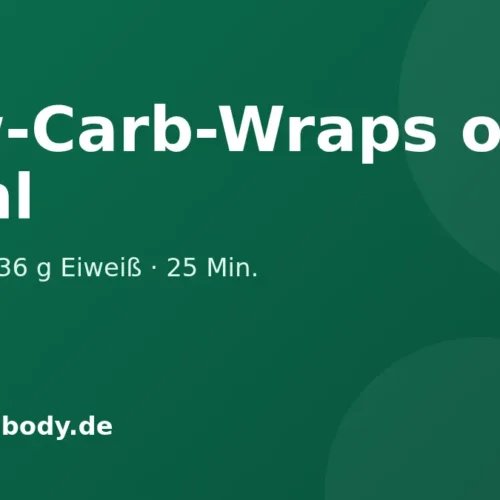 Low-Carb-Wraps ohne Mehl: 373 kcal · 36 g Eiweiß · 25 Min.