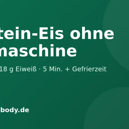 Protein-Eis ohne Eismaschine: 201 kcal · 18 g Eiweiß · 5 Min. + Gefrierzeit