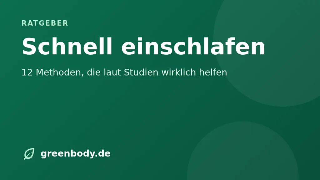Titelbild: schnell einschlafen