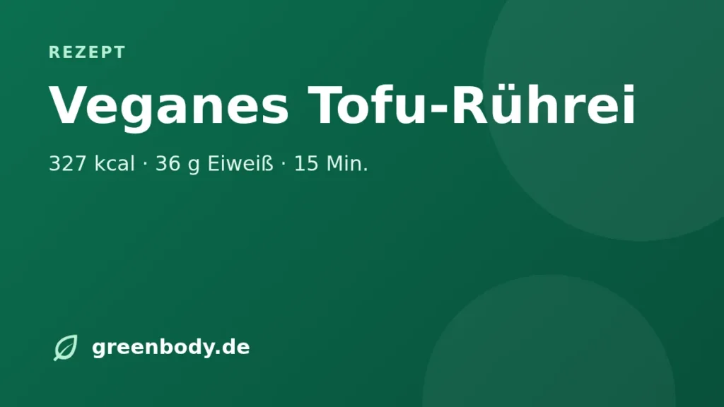 Veganes Tofu-Rührei: 327 kcal · 36 g Eiweiß · 15 Min.