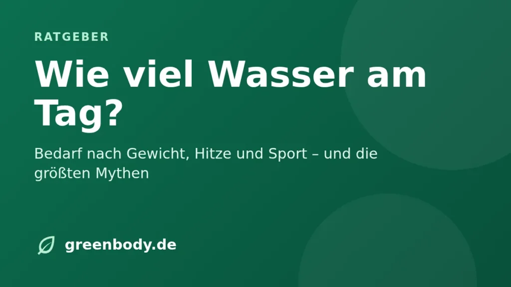 Titelbild: wasser trinken