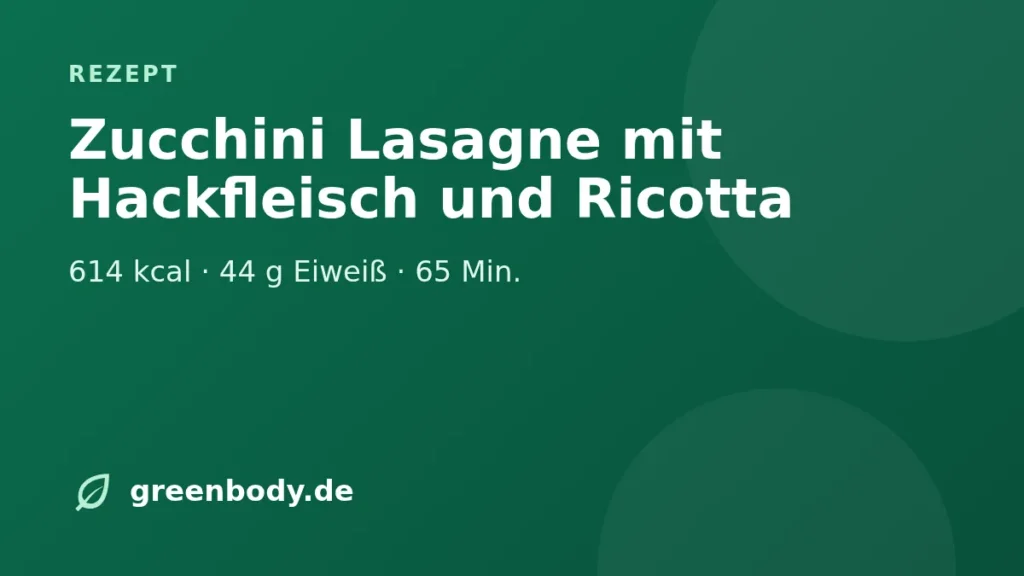 Titelbild Rezept: zucchini lasagne